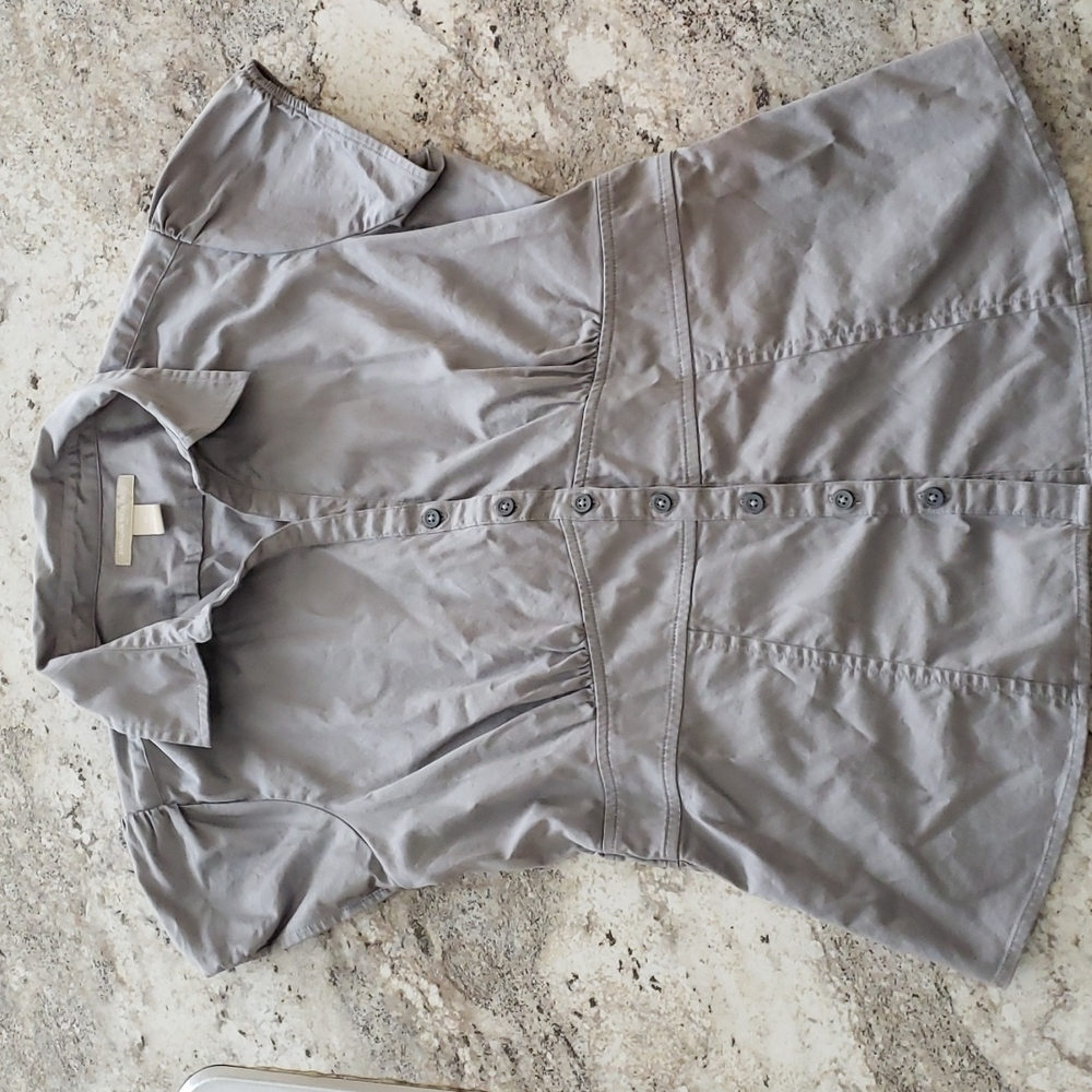 Banana Republic Size 12 Button Front Peplum Top